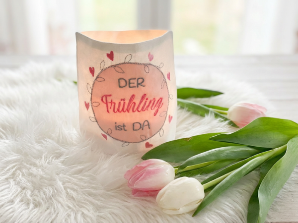 Der Frühling ist da mit Ranke - Vollstick Stickdatei